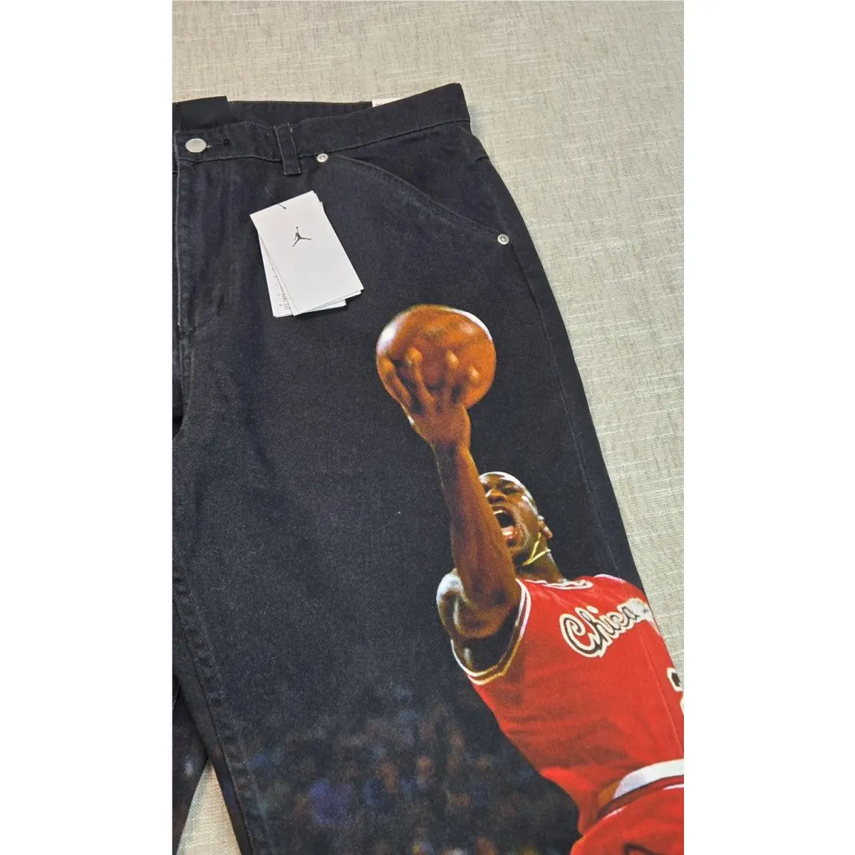 Nike clothing - NIKE Air Jordan Pants Twill Graphic Printed - HF0045-010 - Black 1