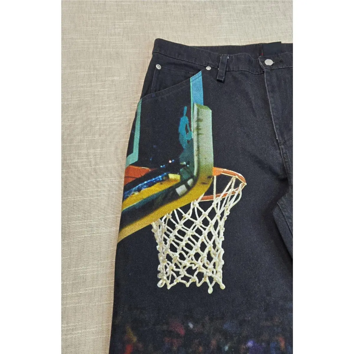 Nike clothing - NIKE Air Jordan Pants Twill Graphic Printed - HF0045-010 - Black 2