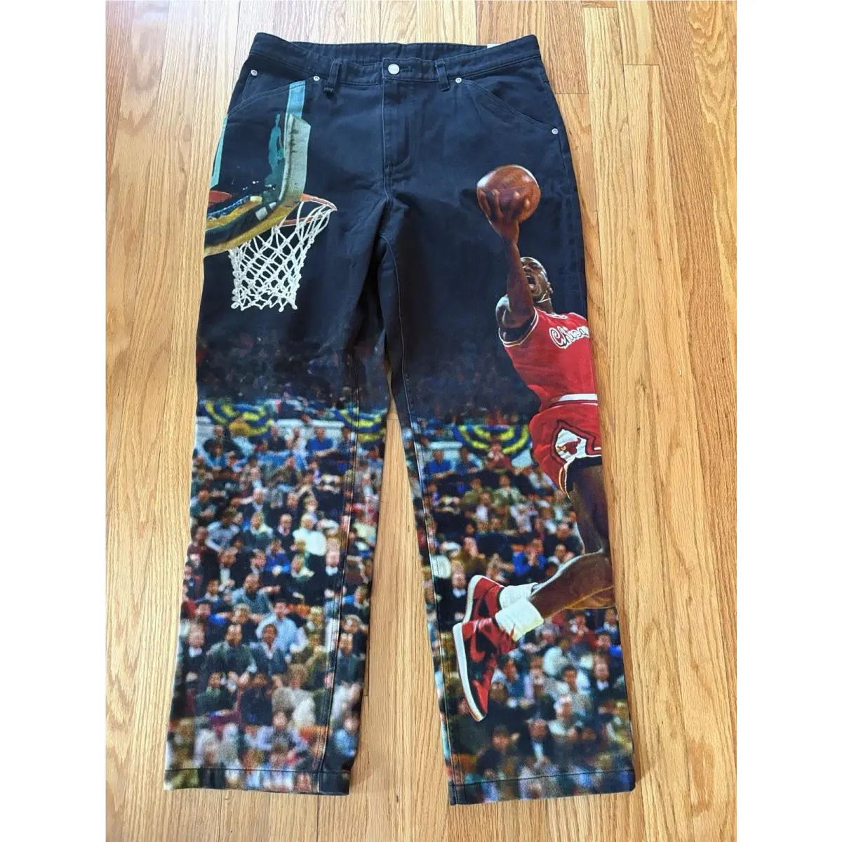 Air Jordan Printed Twill Black Pants HF0045-010 Men`s Size 34 by Nike