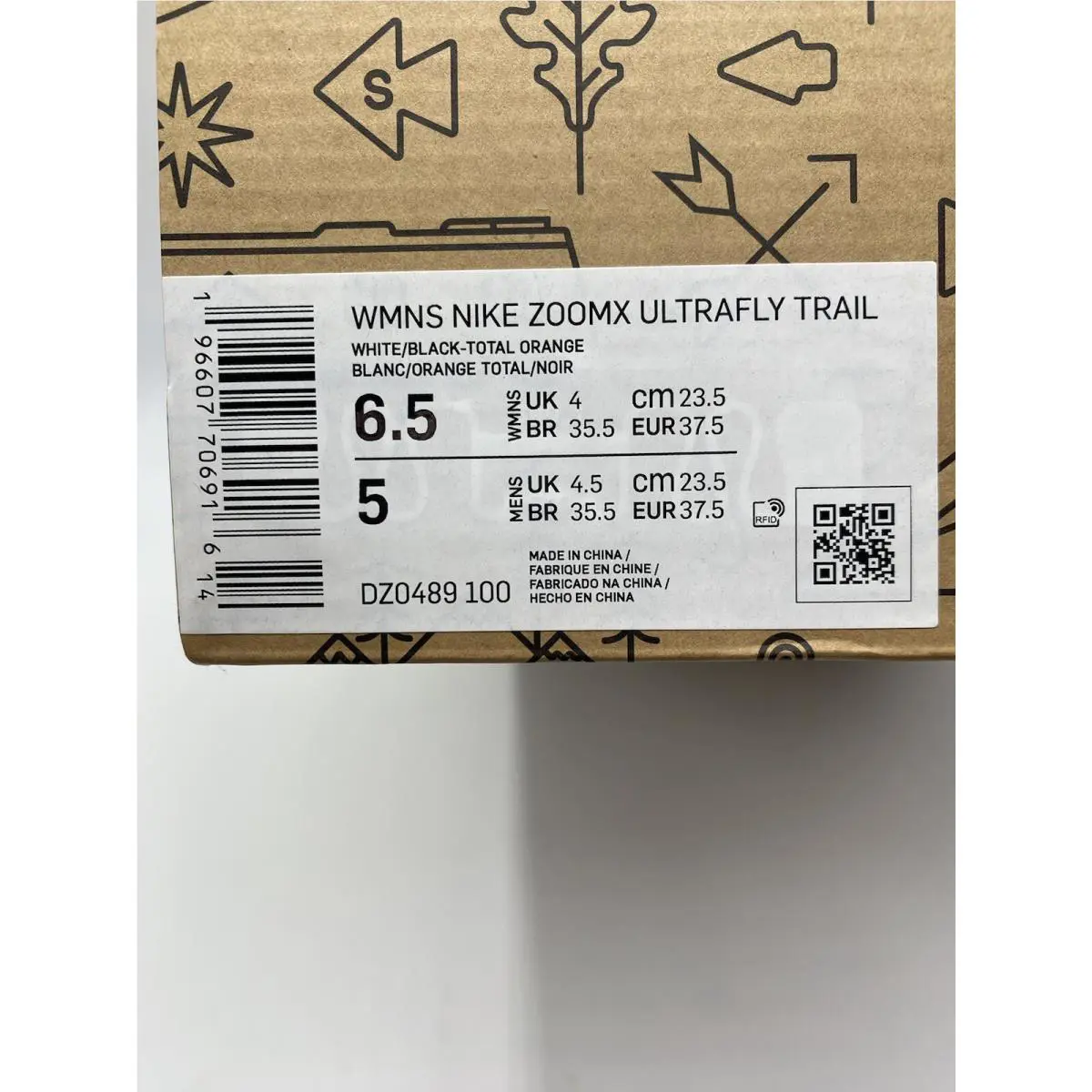 Nike shoes - DZ0489100 - DZ0489 100 - White/Black-Total Orange (UPC: 196607706916) 6