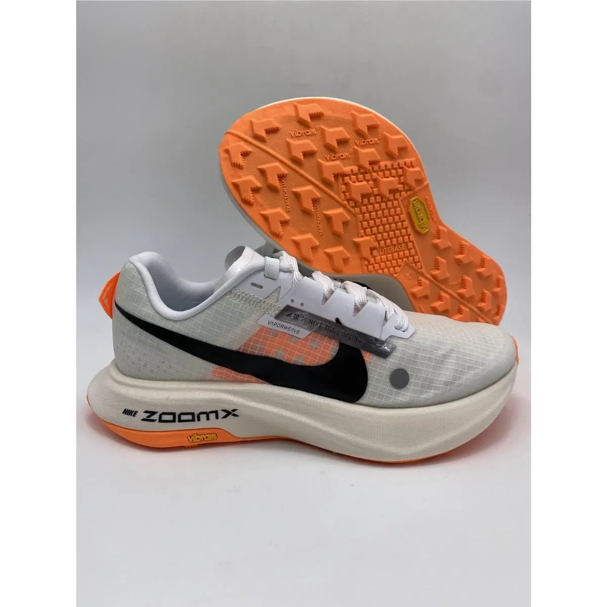 Nike Wmns Zoomx Ultrafly Trail White Black Orange Shoes DZ0489 100 Wmns Sz 6.5