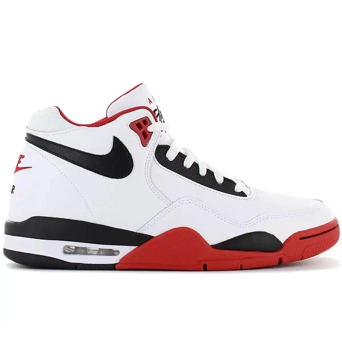 Nike Air Flight Legacy Mens Sz 11.5 Black White Red Basketball Shoes BQ4212-100 - White