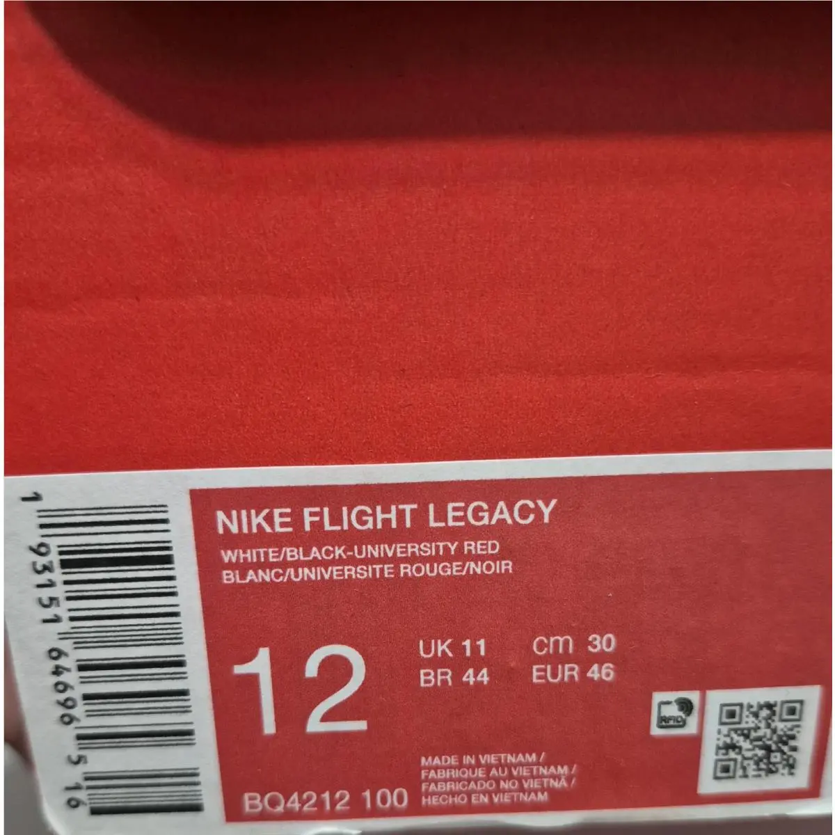 Nike shoes - Nike Flight Legacy - Flight Legacy - BQ4212-100 - White, Red, Black 6