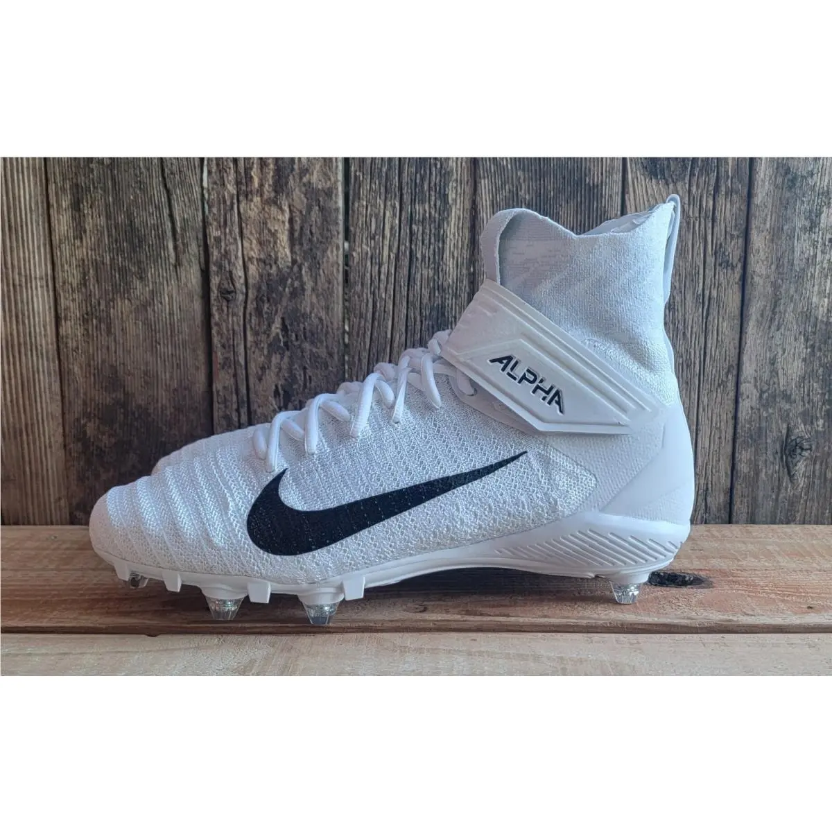 Nike Alpha Menace Elite Detachable Mens Sz 12.5 White Football Cleats CI1530-100