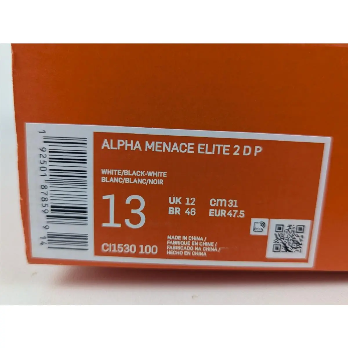 Nike shoes - Nike Alpha Menace - Alpha Menace - CI1530-100 - White 6