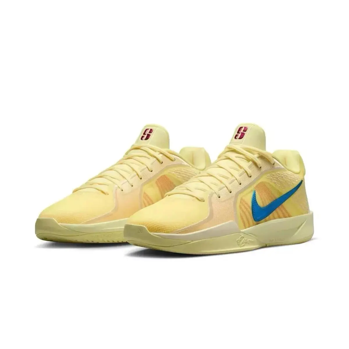 Nike Sabrina 2 Women`s Sz 11/Men`s 9.5 Citron Tint/royal Pulse FQ2174-800 Box No Lid - Yellow