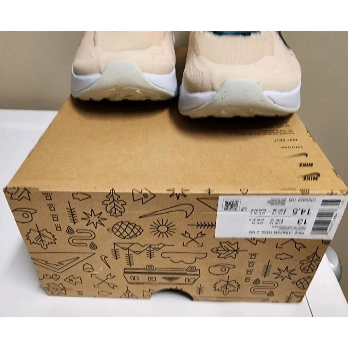 Nike shoes - Nike Juniper Trail 2 - Juniper Trail - DM0822-100 - Beige, Manufacturer: Sanddrift/Mineral Teal/Football Grey/Obsidian 8
