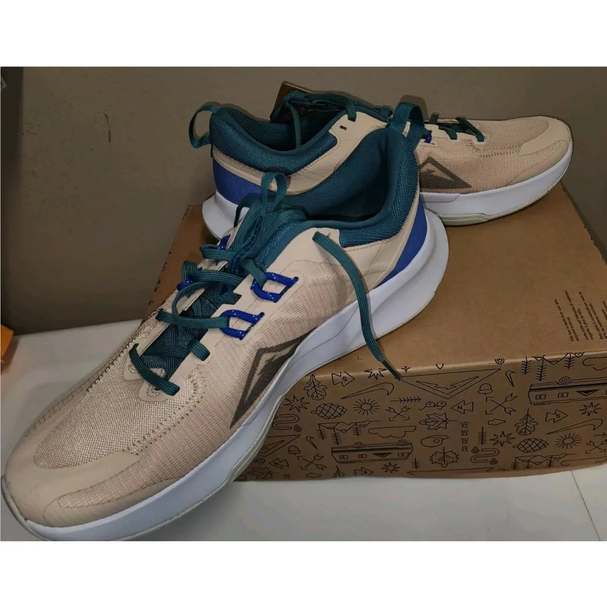 Nike shoes - Nike Juniper Trail 2 - Juniper Trail - DM0822-100 - Beige, Manufacturer: Sanddrift/Mineral Teal/Football Grey/Obsidian 18