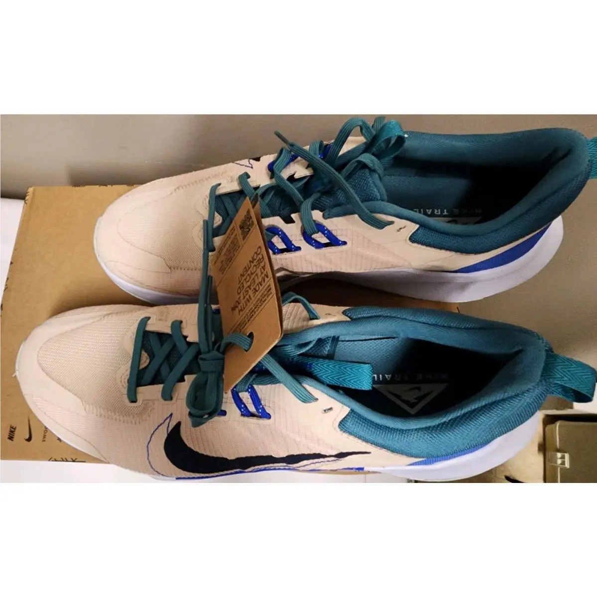 Nike shoes - Nike Juniper Trail 2 - Juniper Trail - DM0822-100 - Beige, Manufacturer: Sanddrift/Mineral Teal/Football Grey/Obsidian 6