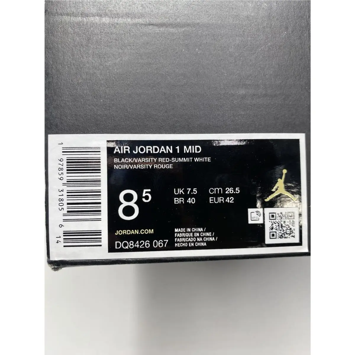 Nike shoes - Nike Air Jordan 1 - Air - DQ8426 067 - Black/Varsity Red-Summit White (UPC: 197859318056) 6