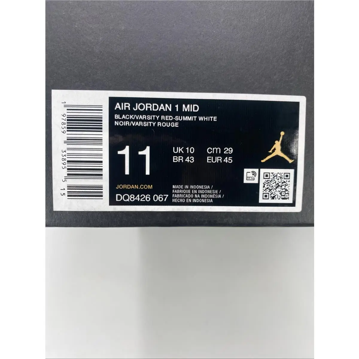 Nike shoes - Nike Air Jordan 1 - Air - DQ8426 067 - Black/Varsity Red-Summit White (UPC: 197859338955) 6