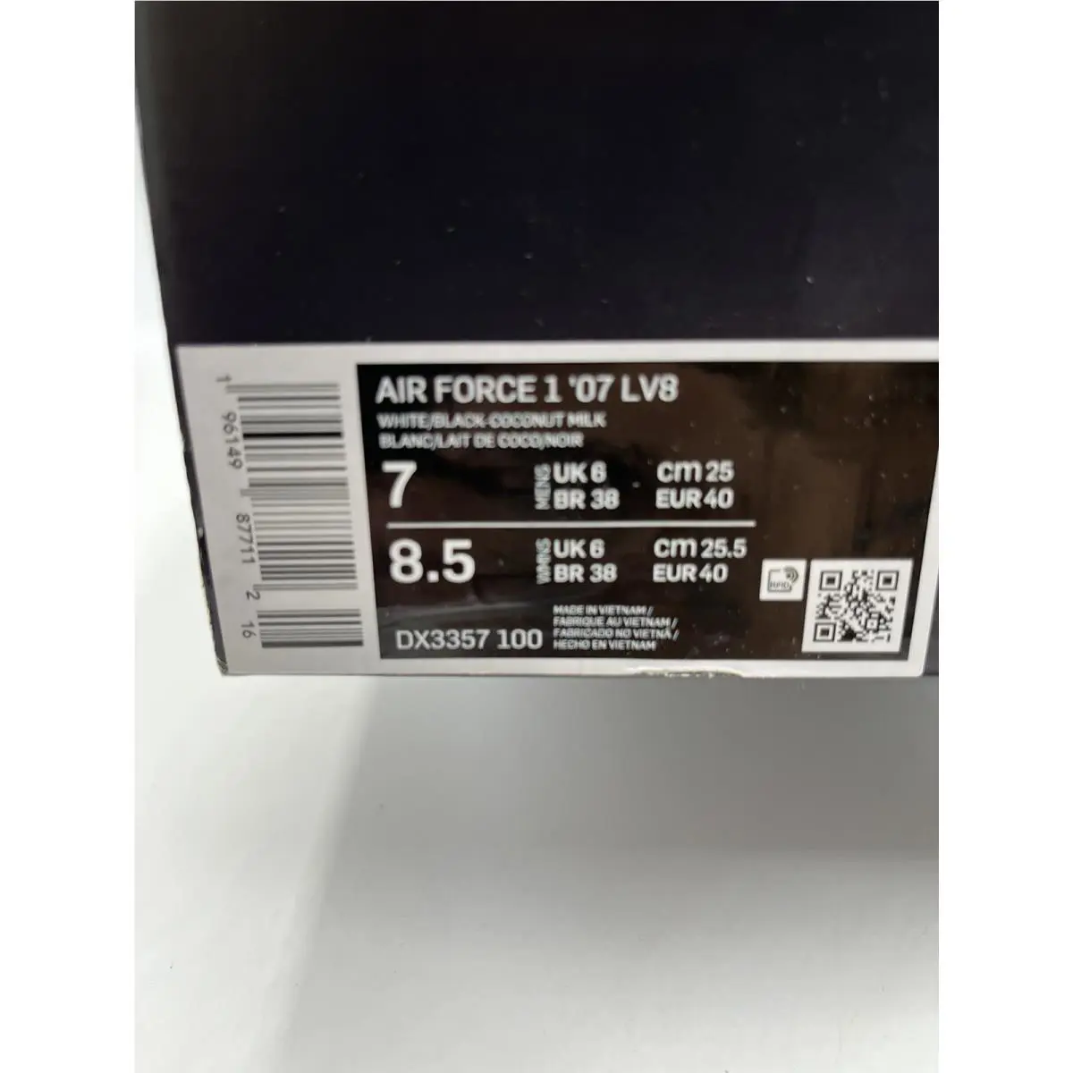 Nike shoes - Nike Air Force 1 - Air Force - DX3357-100 - White/Black (UPC: 196149877112) 6
