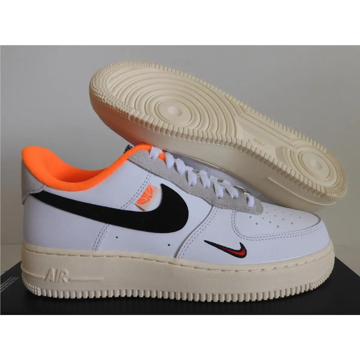 Nike Air Force 1 07 LV8 White-black-coconut Milk Hoops SZ 9 DX3357-100