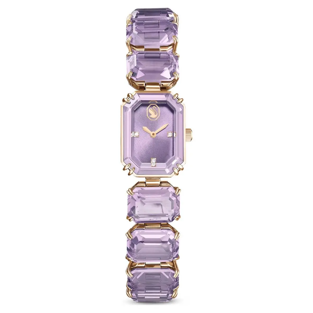 Swarovski Millenia Watch Octagon Cut Bracelet Purple Champagne Gold 5722364
