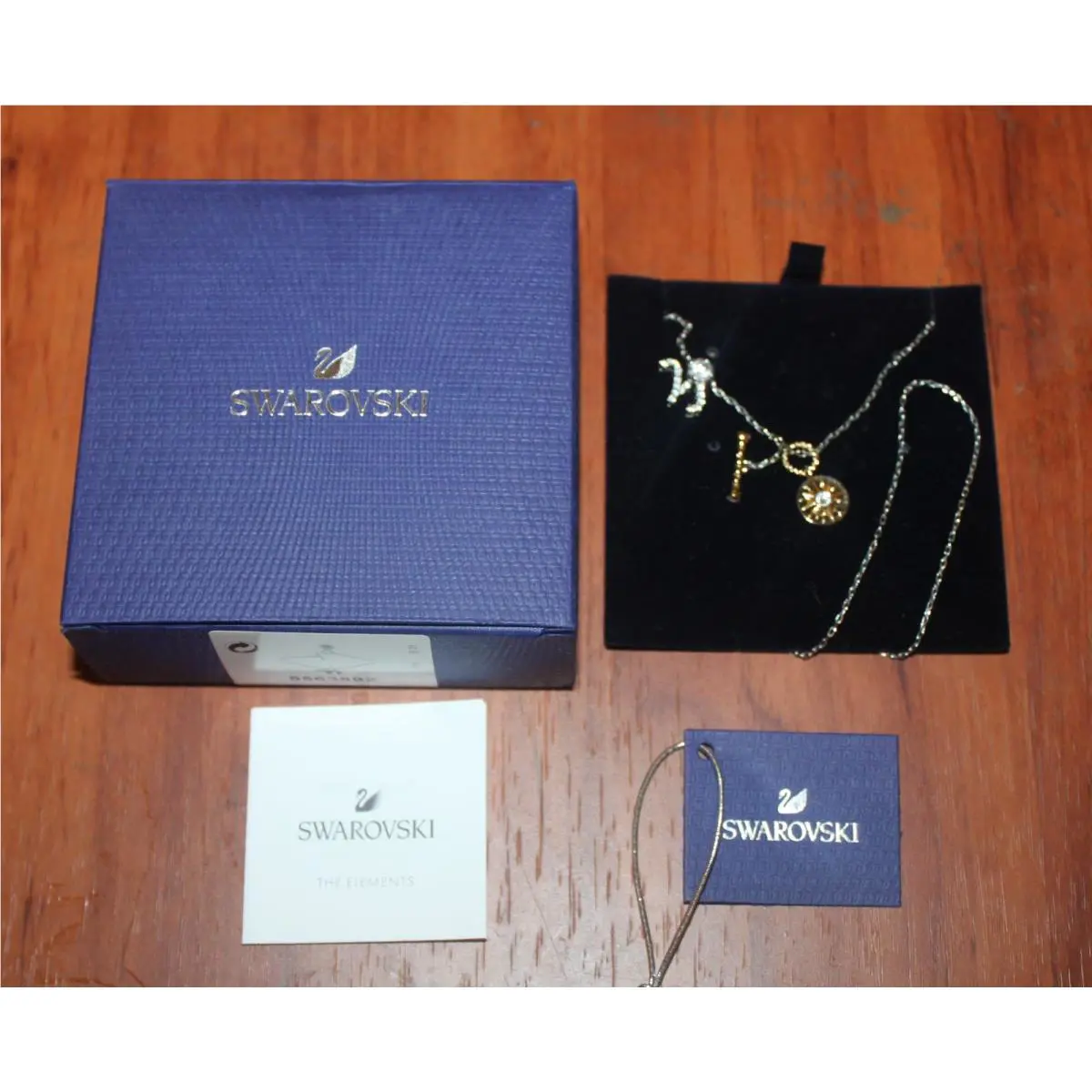 Swarovski Zodiac Pendant Capricorn Horoscope Pear-shaped Crystal Necklace