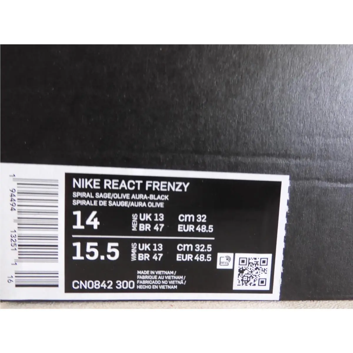 Nike shoes - Nike React Frenzy - React Frenzy - CN0842-300 - Black (UPC: 194494132511) 3