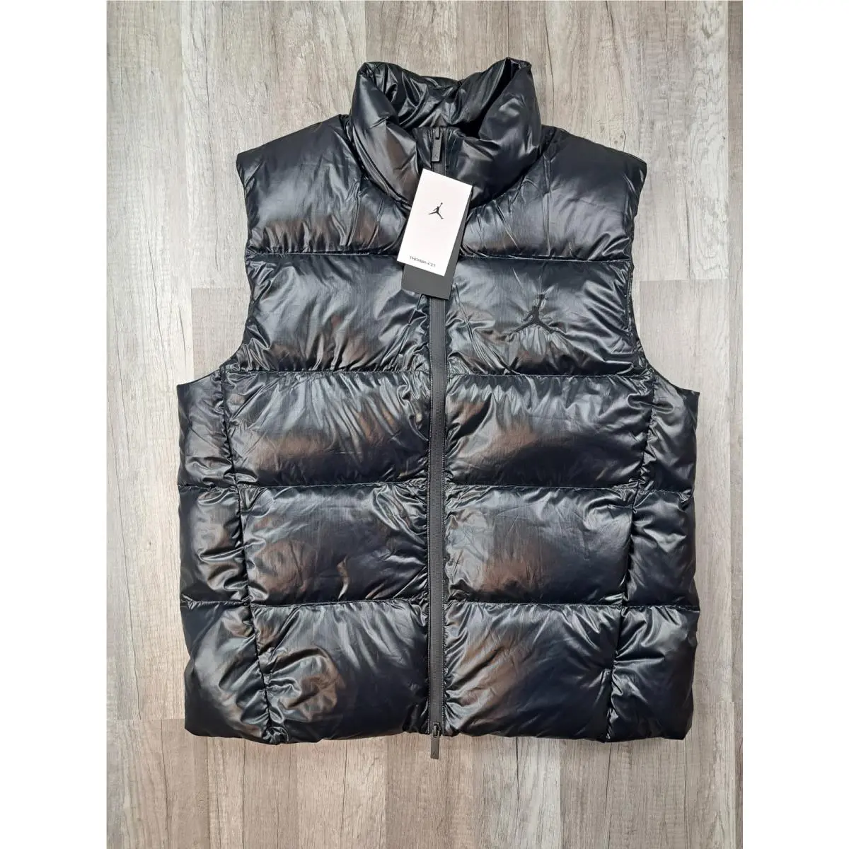 Air Jordan Flight Therma-fit Vest Gilet Down Fill Black Men`s Size Large