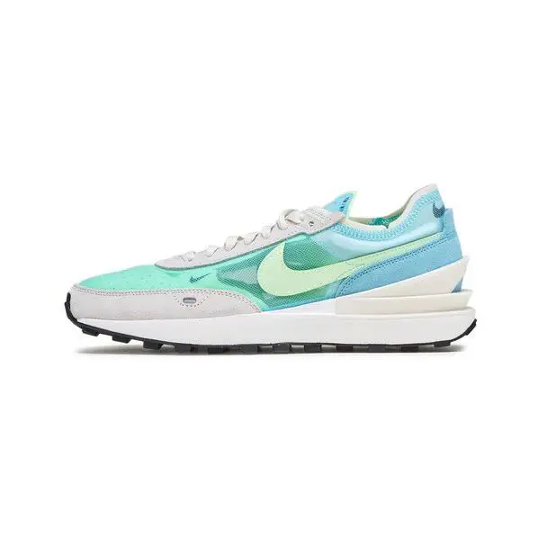 Women`s Nike Waffle One Bleached Aqua/lime Glow DC2533 401 - 5.5 - Bleached Aqua/Lime Glow