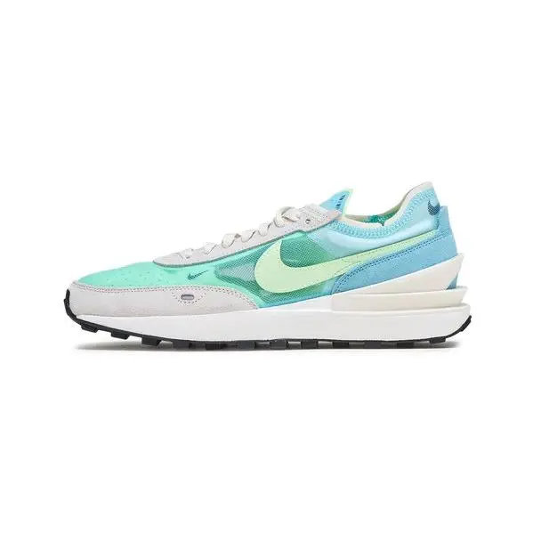 Women`s Nike Waffle One Bleached Aqua/lime Glow DC2533 401 - 5.5
