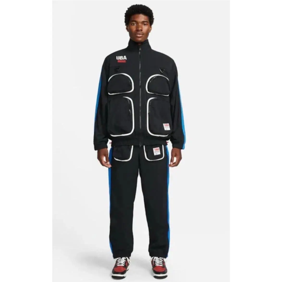 Nike clothing - Nike X Undercover Track Jacket - CW8009 010 - Black & White & Varsity Red (UPC: 194498431078) 9