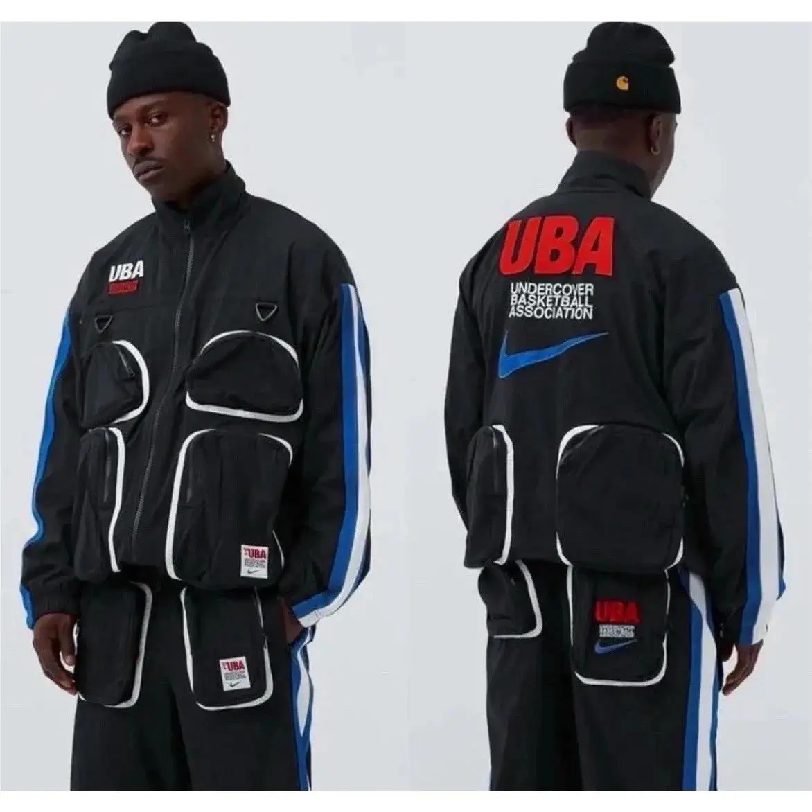 Nike clothing - Nike X Undercover Track Jacket - CW8009 010 - Black & White & Varsity Red (UPC: 194498431078) 11