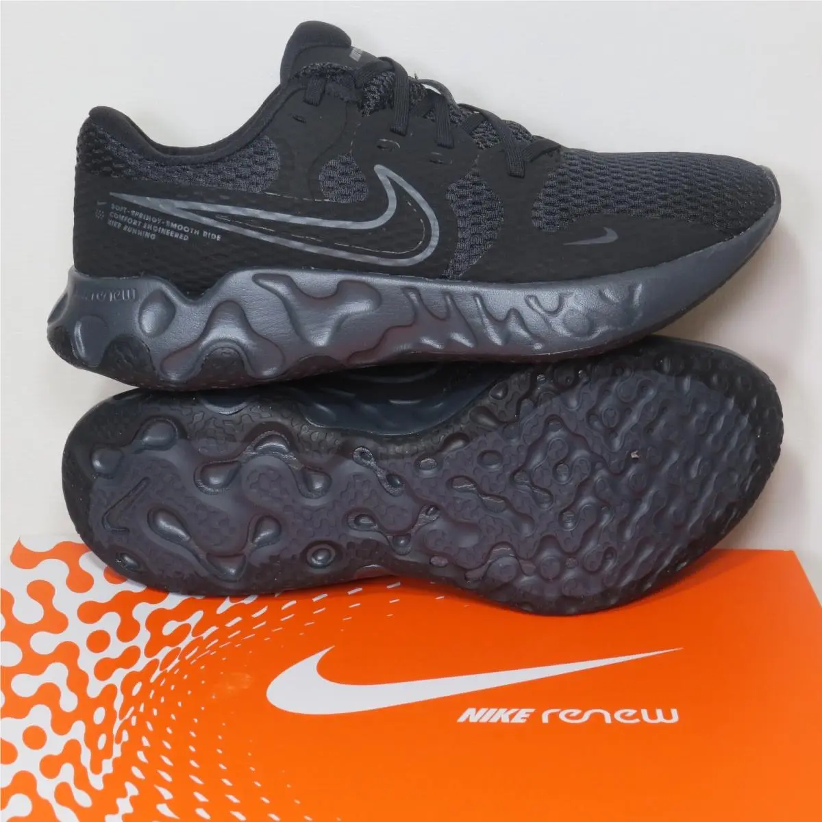Nike Renew Ride 2 Black Anthracite Running Shoes CU3507-002 Mens Size 11.5
