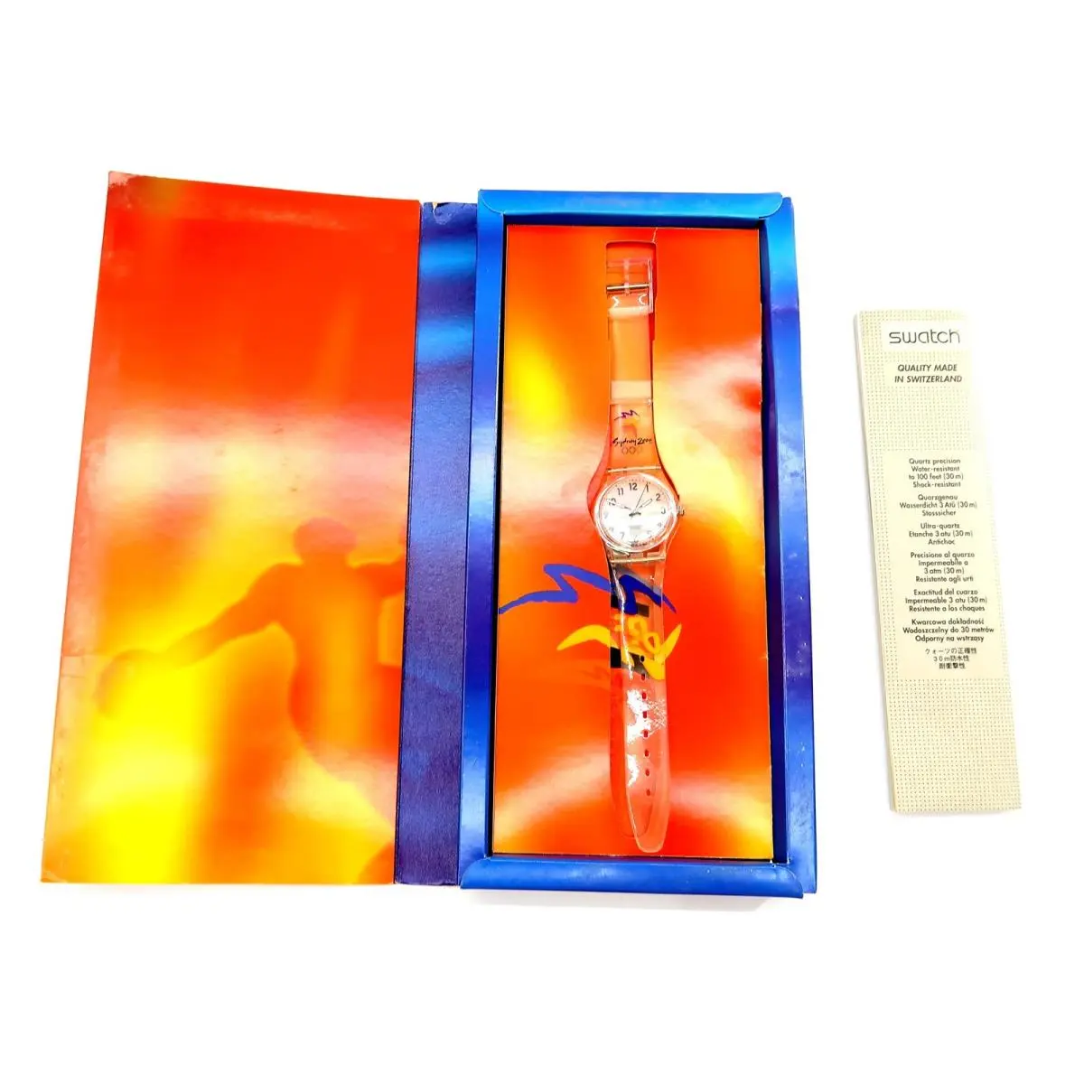 Swatch Watch Glorious Runner GK295 Olympic Sydney 2000 Box Set Battery