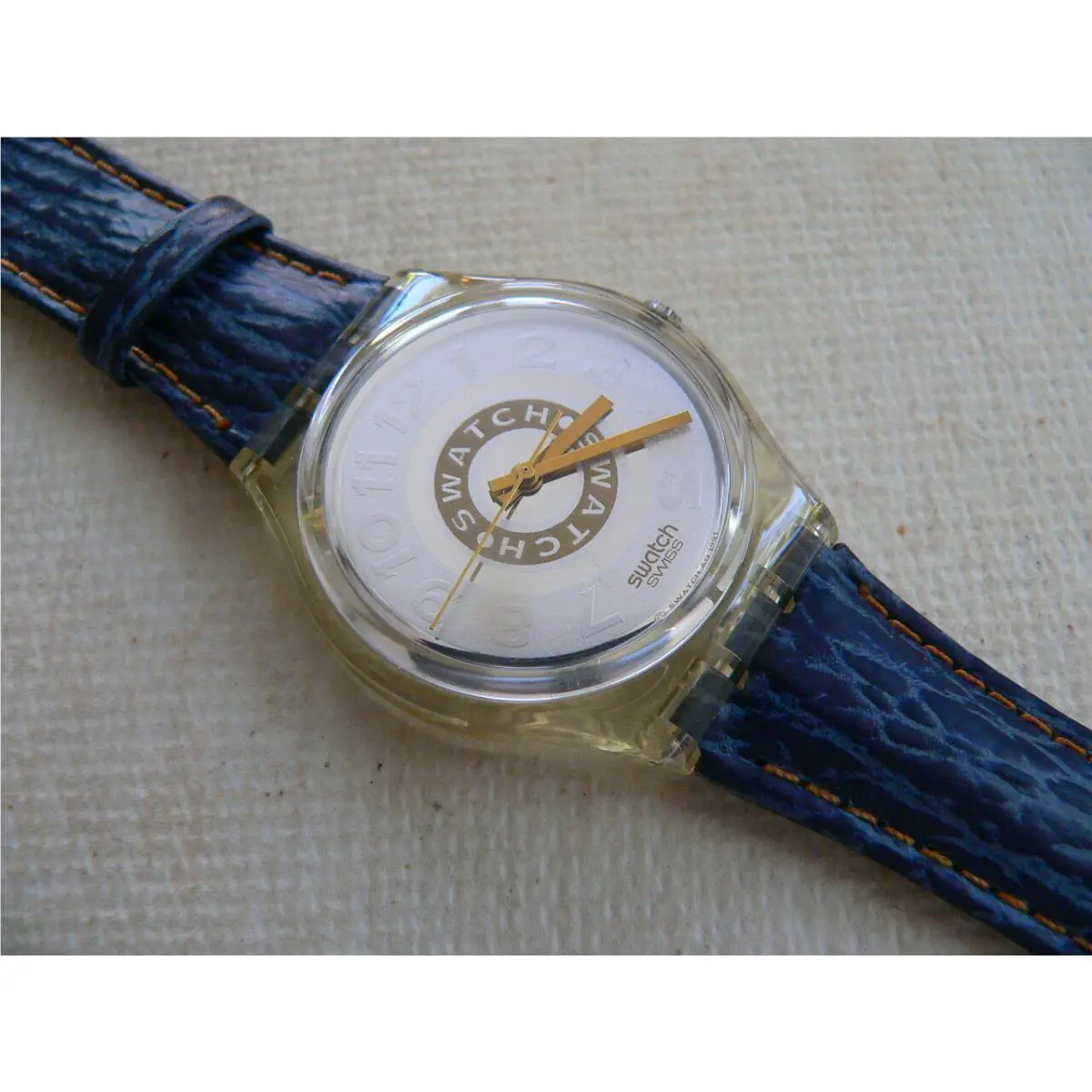 1992 Standard Swiss Swatch Watch Delave GK145 Leather Band