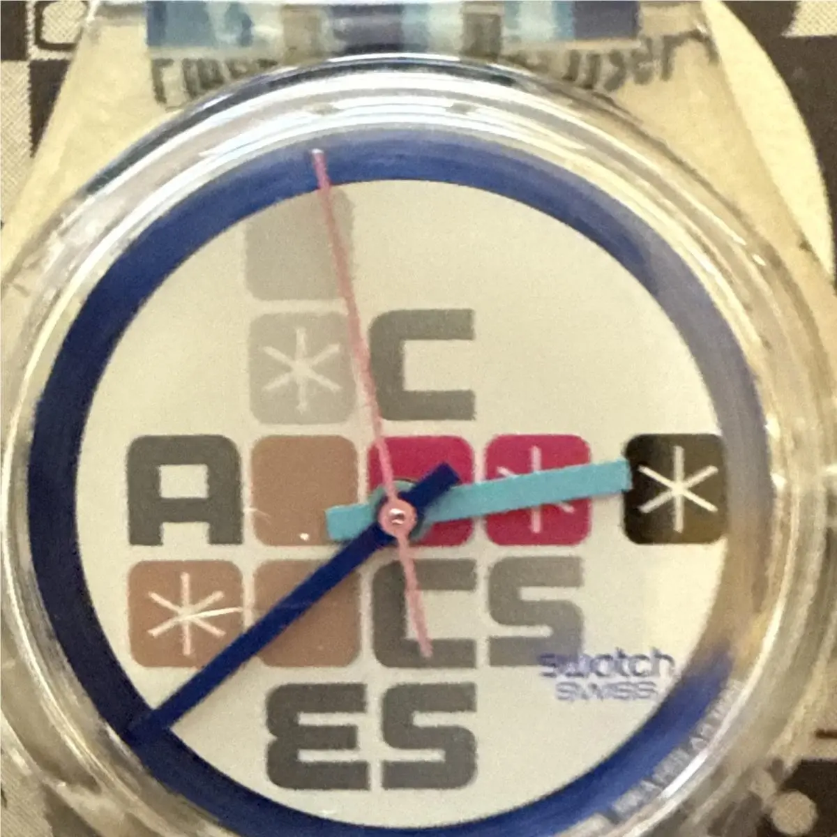 Vintage 1997 Vintage  Watch Access Comin` True SKK105 Ski Pass Papers by Swatch