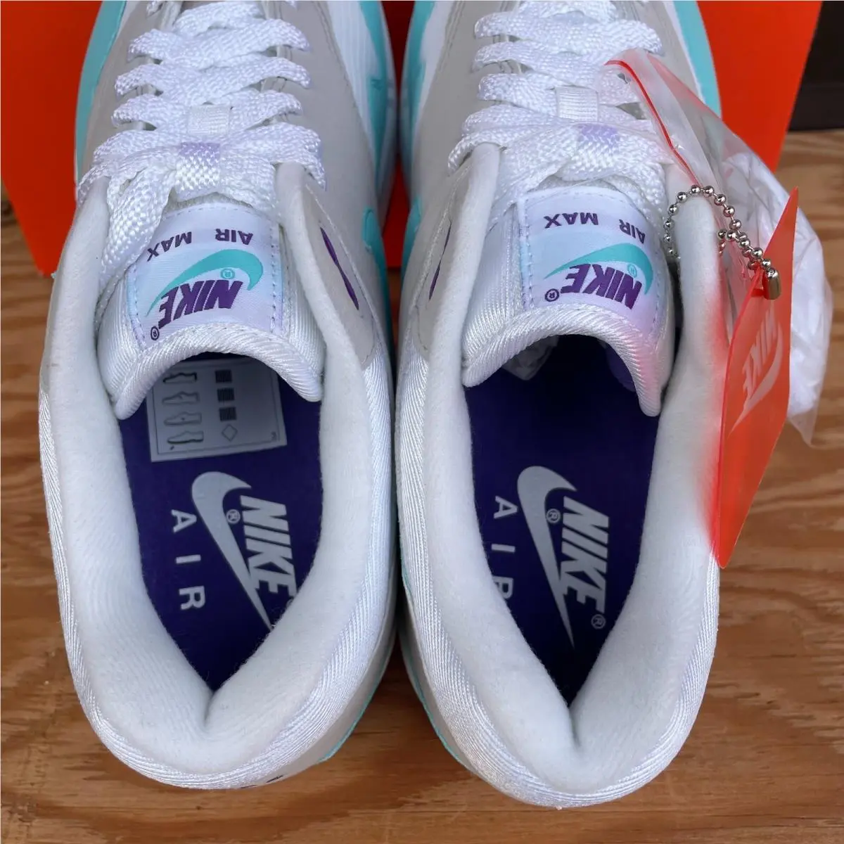 Nike shoes - Nike Air Max 1 - Air Max - 908375-105 - White /Aqua/Neutral Grey-Black 6