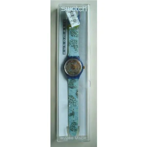 1993 Swatch Automatic Rewinding Mappamondo SAN101 Swiss Made 23 Jewel