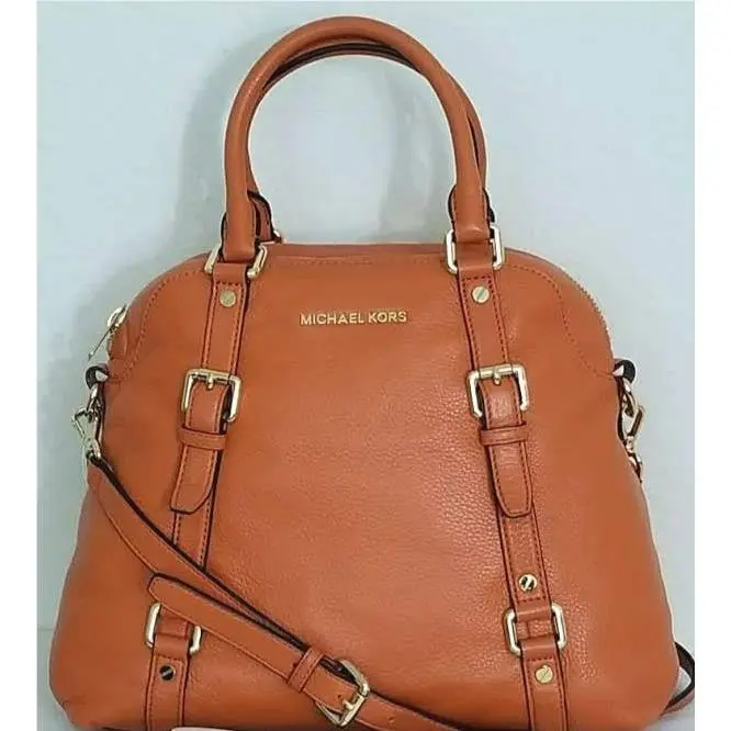 Bedford Tangerine Large Bowling Satchel Bag +/wallet Set Satchel by Michael Kors