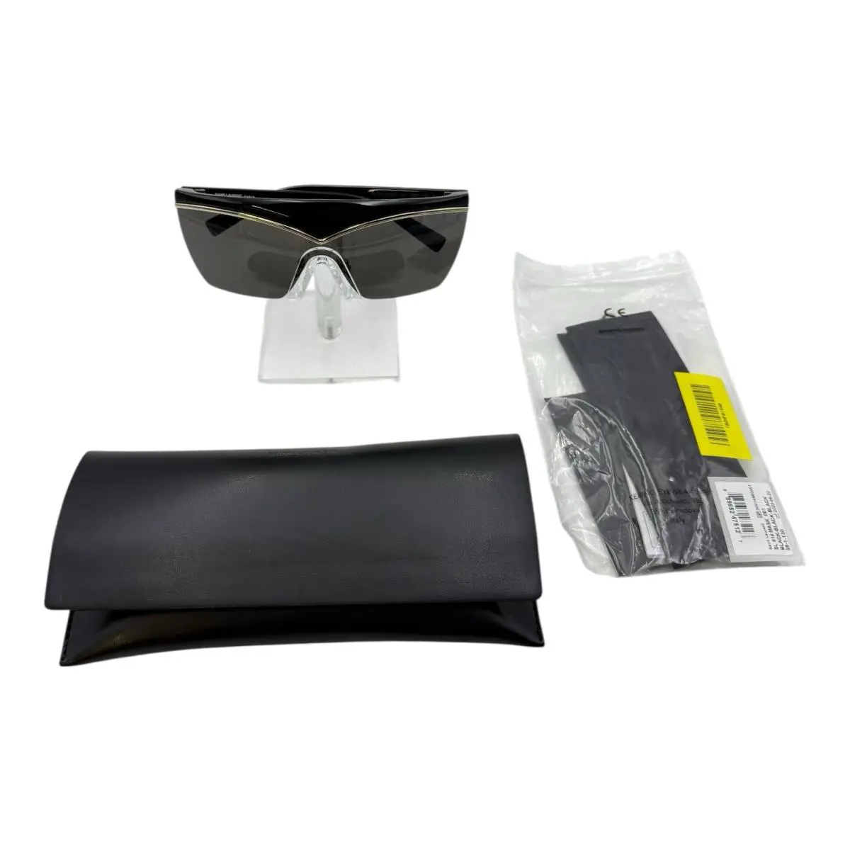Saint Laurent SL 614 Mask Black Gold/black Sunglasses - Frame: Black Gold, Lens: Grey