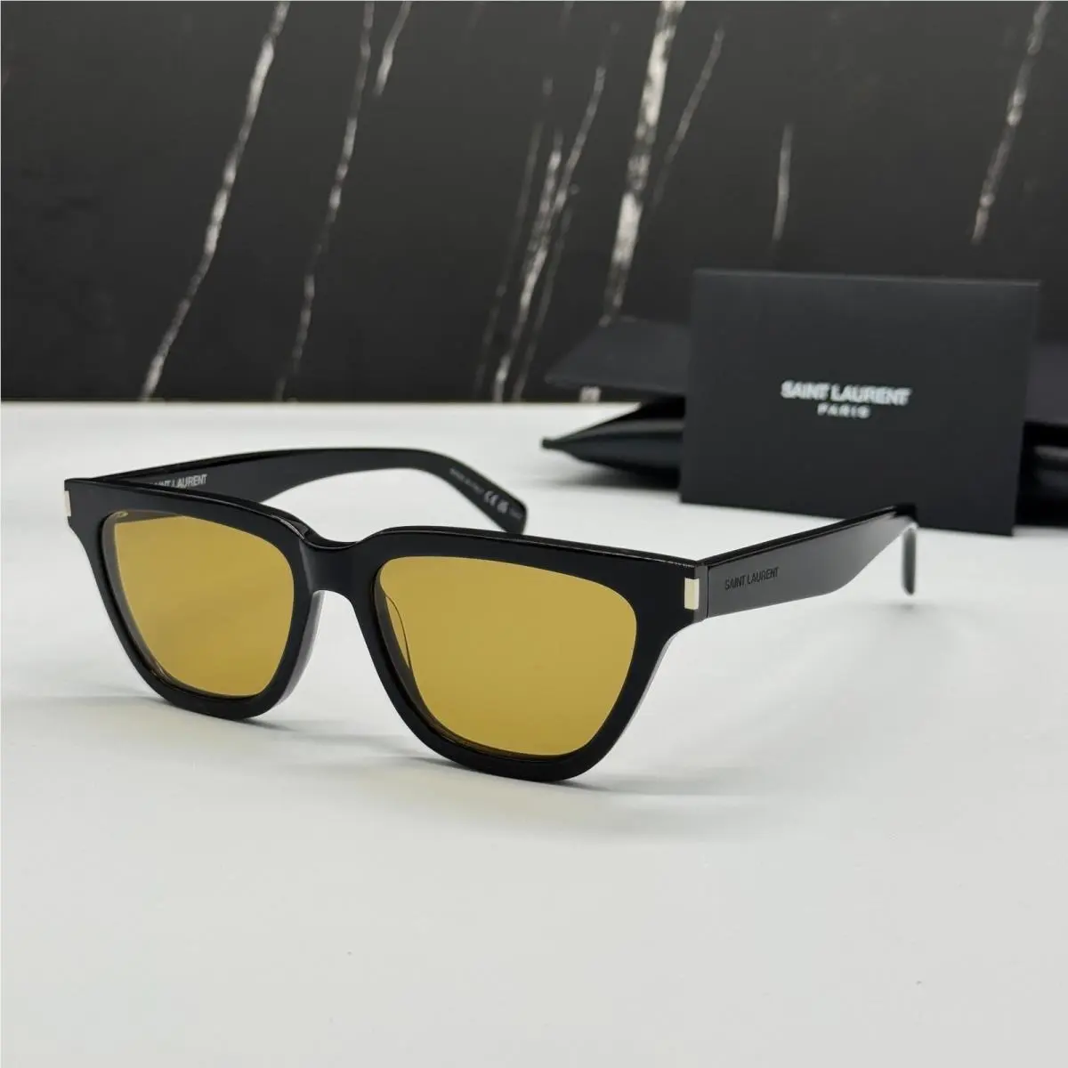 Saint Laurent SL462 Sulpice 009 Sunglasses Black Eyewear SL462 Sulpi 009 by Yves Saint Laurent