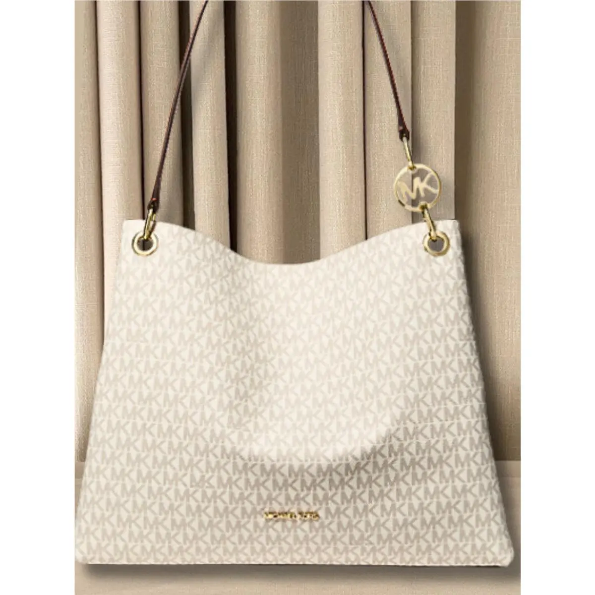 Christina Large Fashion Shoulder Tote Bag Handbag Vanilla Purse MK by Michael Kors