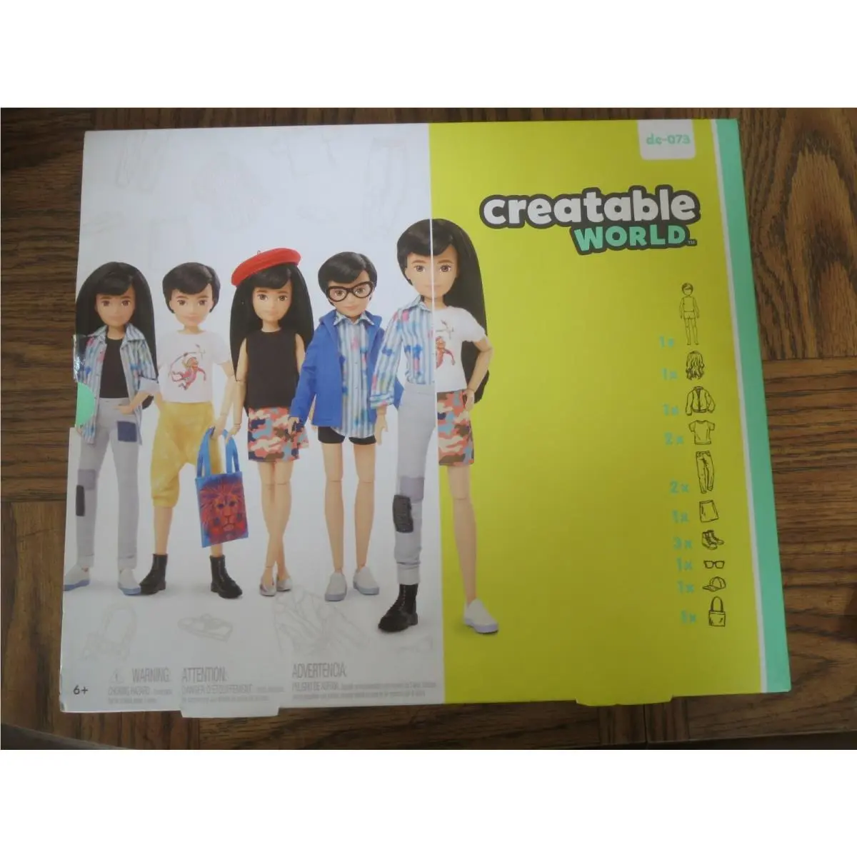 Creatable World Deluxe Character Kit Customizable Doll Black Straight Hair