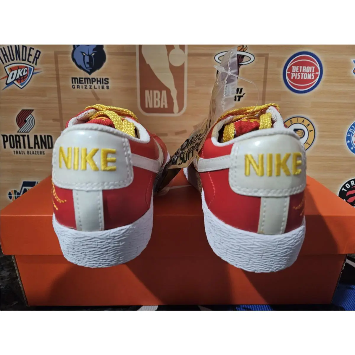 Nike shoes - Nike Blazer Low Premium - Blazer Low Premium - 327597 611 - Red, Manufacturer: Comet Red / White - Yellow (UPC: 640135567599) 3