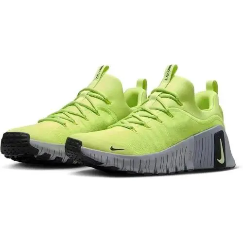 Nike Men`s Size 9.5 Free Metcon 6 Light Lemon Twist Neon Green Yellow FJ7127-700 - Yellow