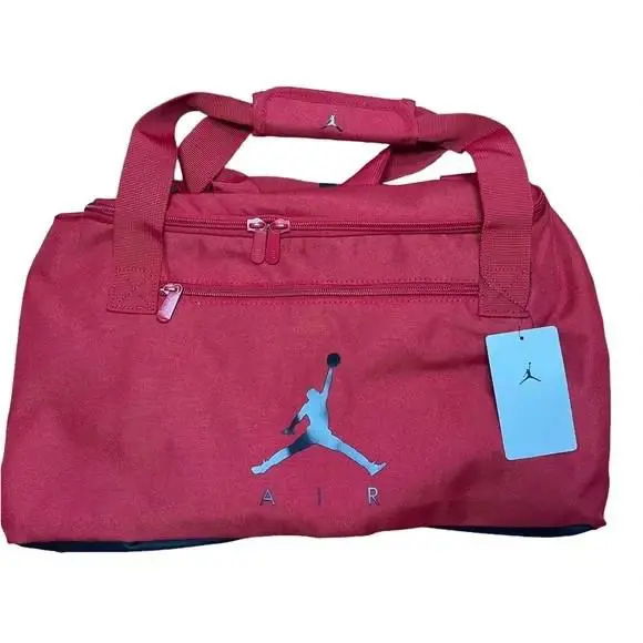 Nike Air Jordan Jumpman Duffle Bag Red Black Small Gym Travel SM0744R78