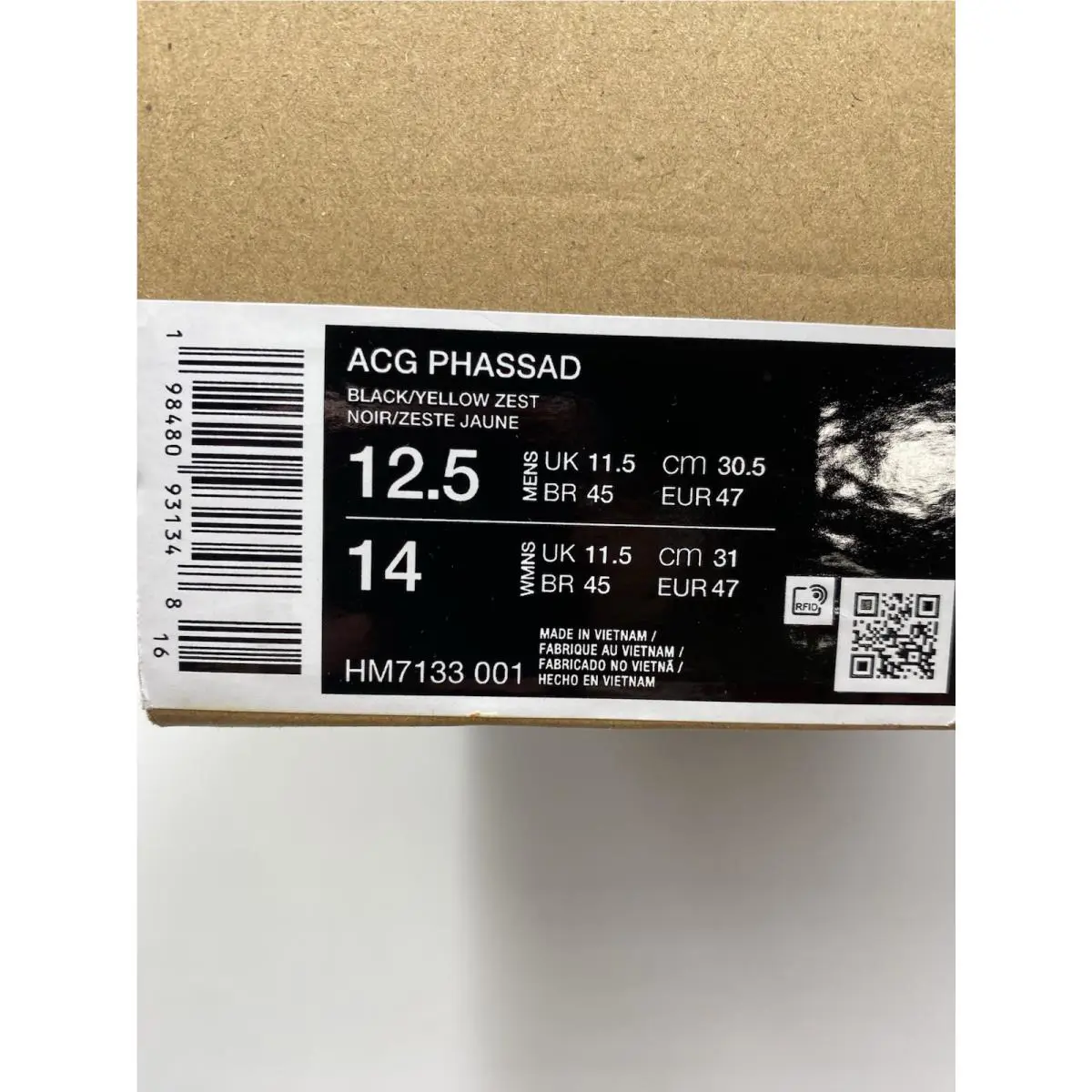 Nike shoes - Nike ACG Phassad - ACG Phassad - HM7133-001 - Black/Yellow Zest (UPC: 198480931348) 8
