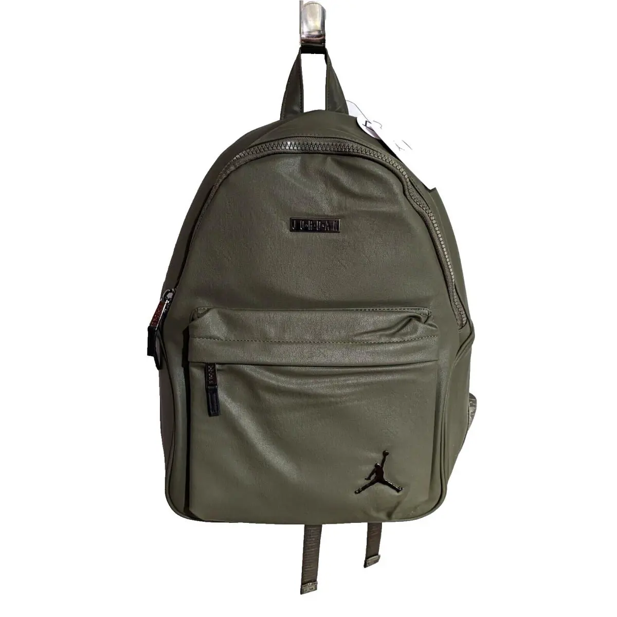 Jordan Regal Air Olive Green Leather Unisex 13 Laptop Backpack