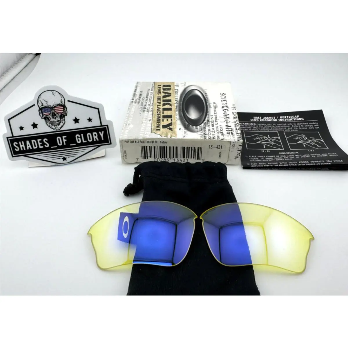 Half Jacket 1.0 Xlj HI Yellow Replacement Sunglasses Lenses Oem by Oakley