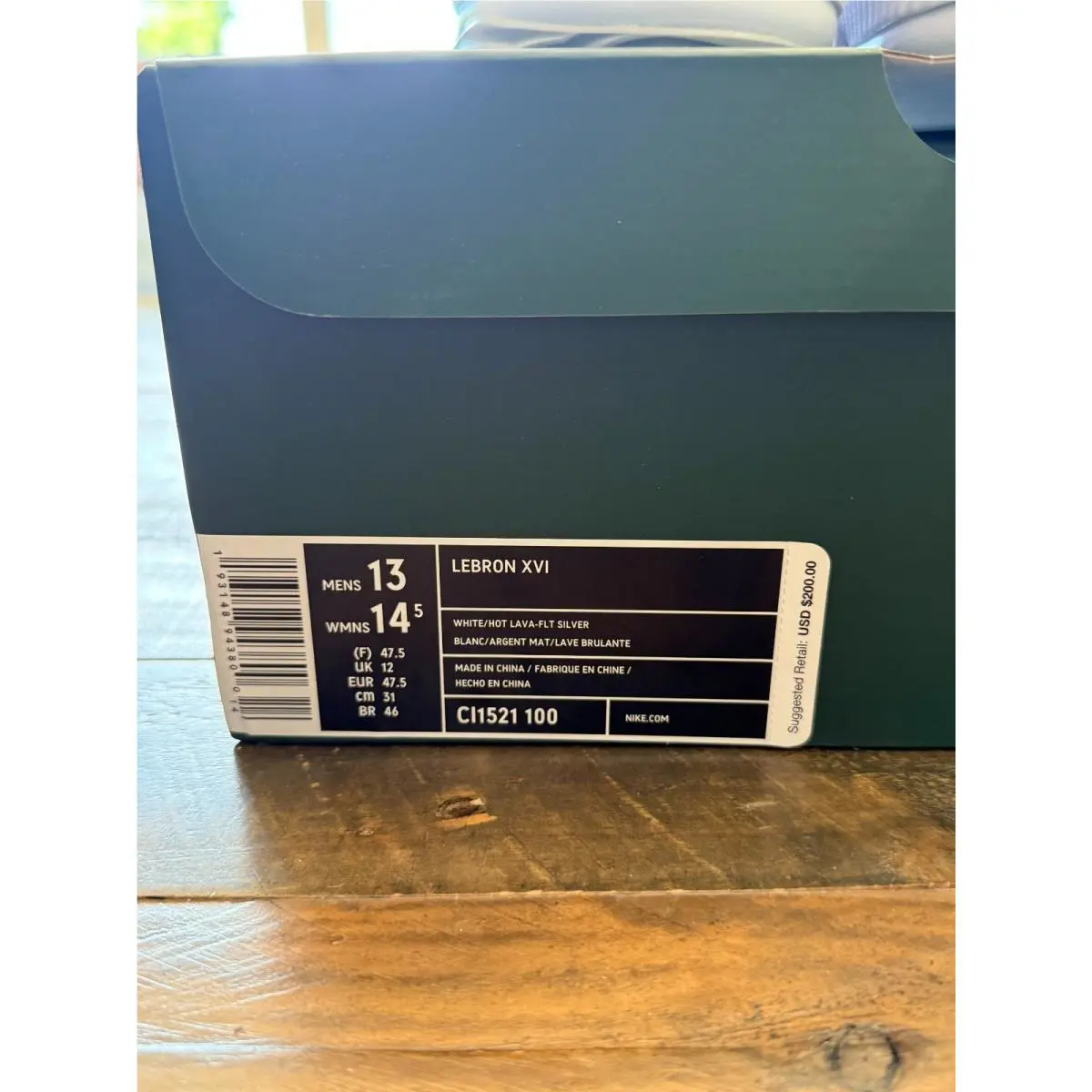 Nike shoes - Nike LeBron 16 - LeBron - CI1521-100 - White, Manufacturer: White/ Hot Lava- Flat Silver (UPC: 0193148943800) 4