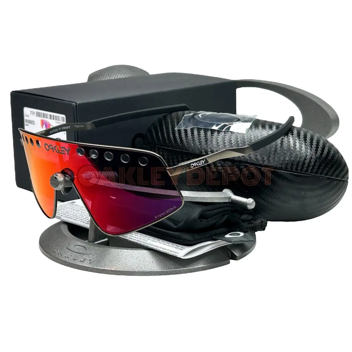 Oakley Sutro Ti Sweep 006025 Matte Gunmetal/prizm Road Sunglasses - Frame: MATTE GUNMETAL, Lens: ROAD