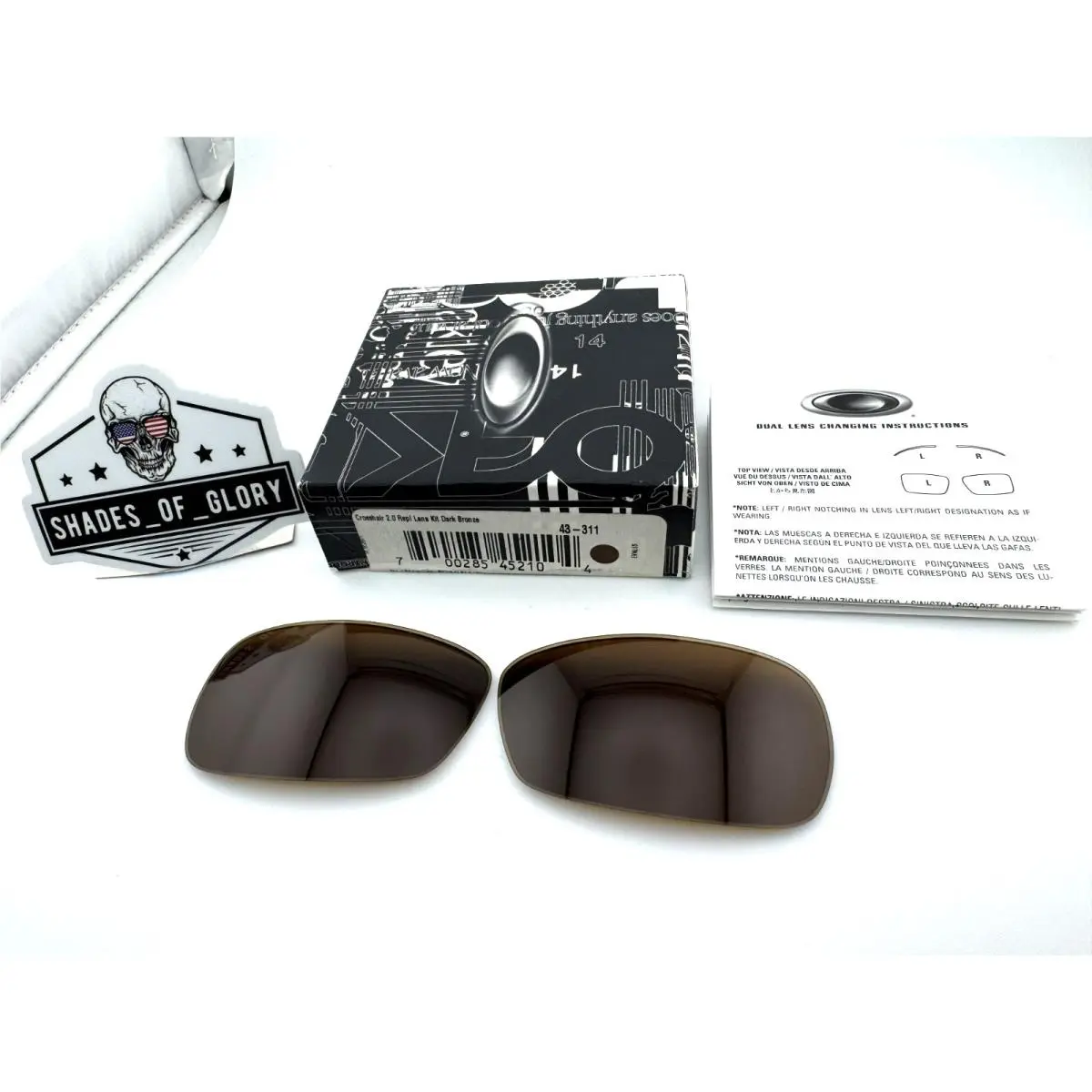 Crosshair 2.0 Dark Bronze Sunglass Lenses 43-311 Replacement by Oakley