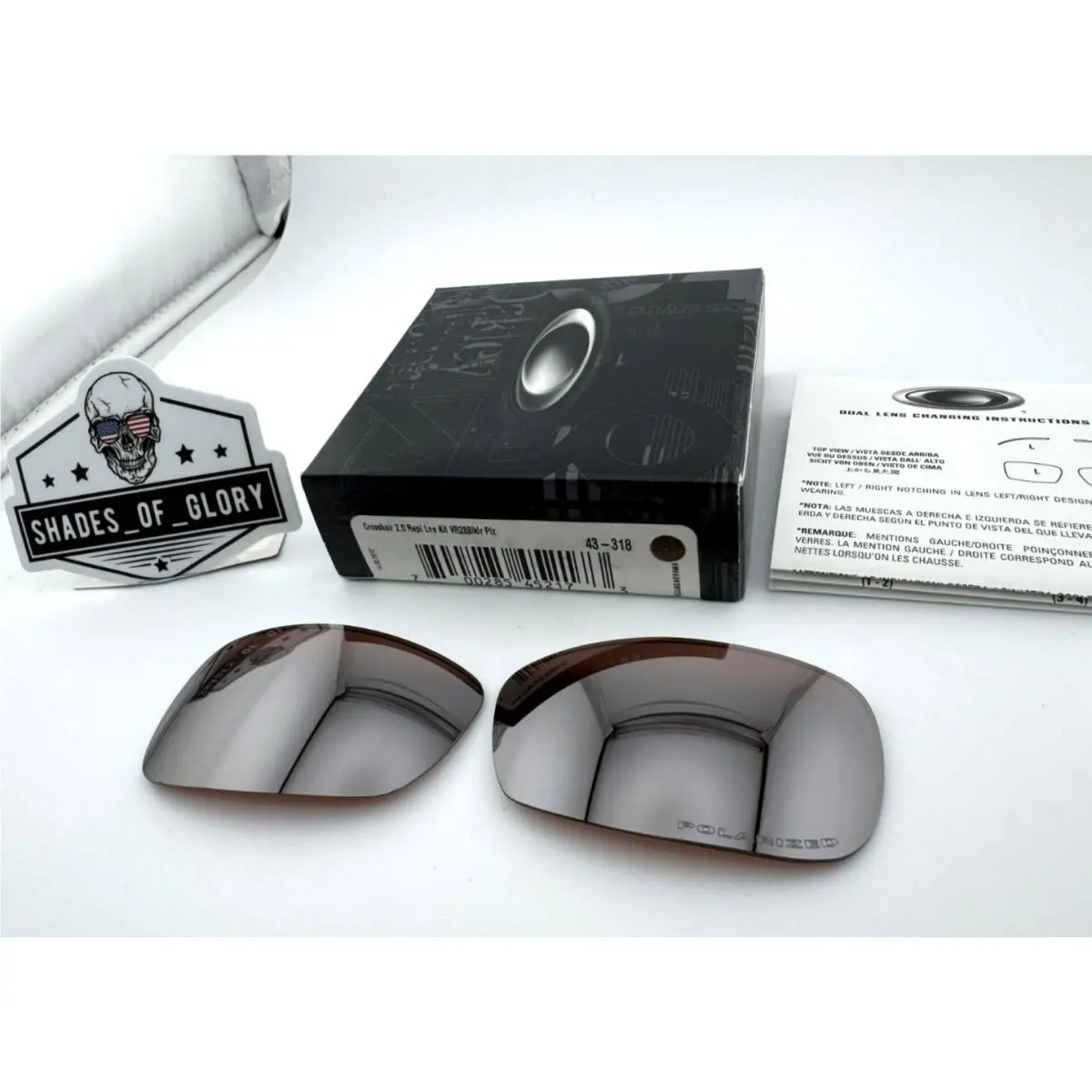 Crosshair 2.0 VR28 Black Iridium Polarized Sunglass Lenses Oem by Oakley