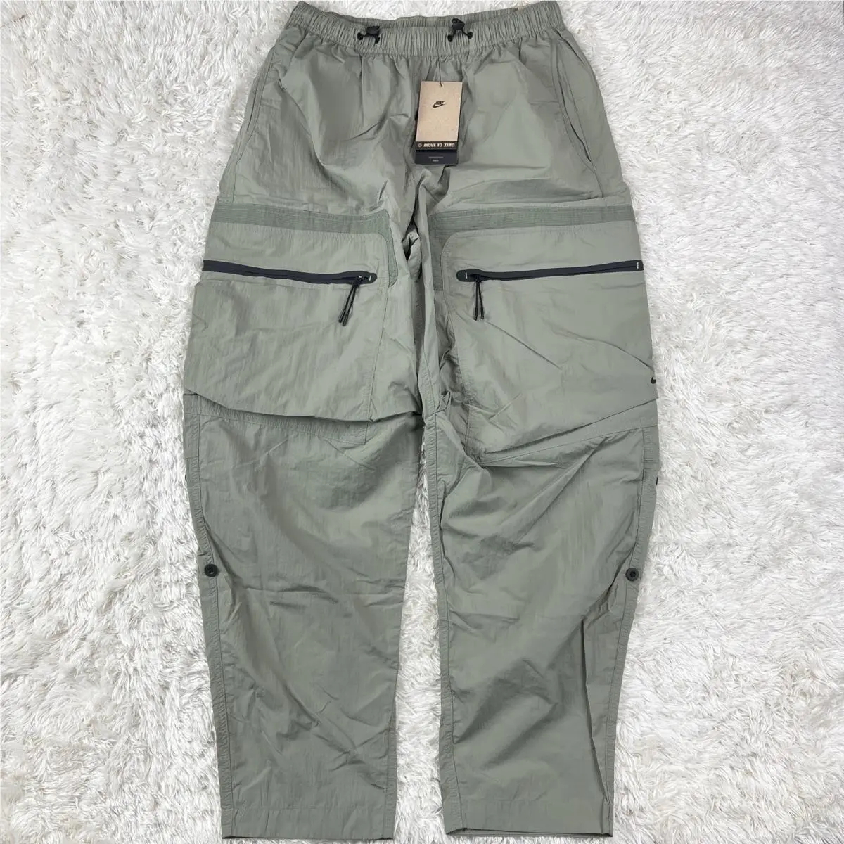 Mens XL Nike Cargo Pants Tech Woven Loose Fit Light Army HJ2940-320