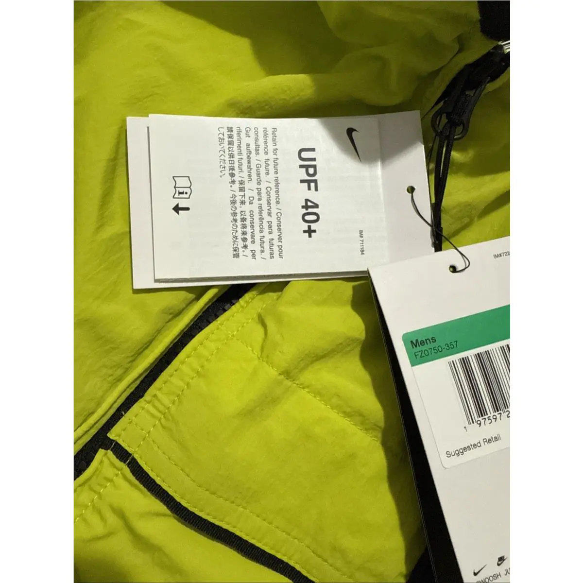 Nike clothing - Nike Air Tech - Air Tech - Fz0750-357 - Lime/ Black (UPC: 0197597284132) 10