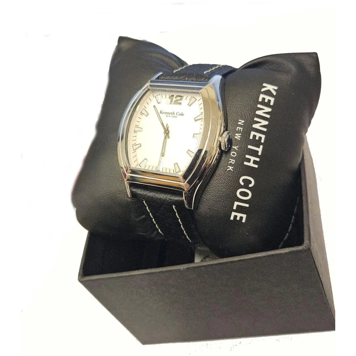 10035510 Quartz Date Classic Stainless Steel Black Band Mens Watch by Kenneth Cole