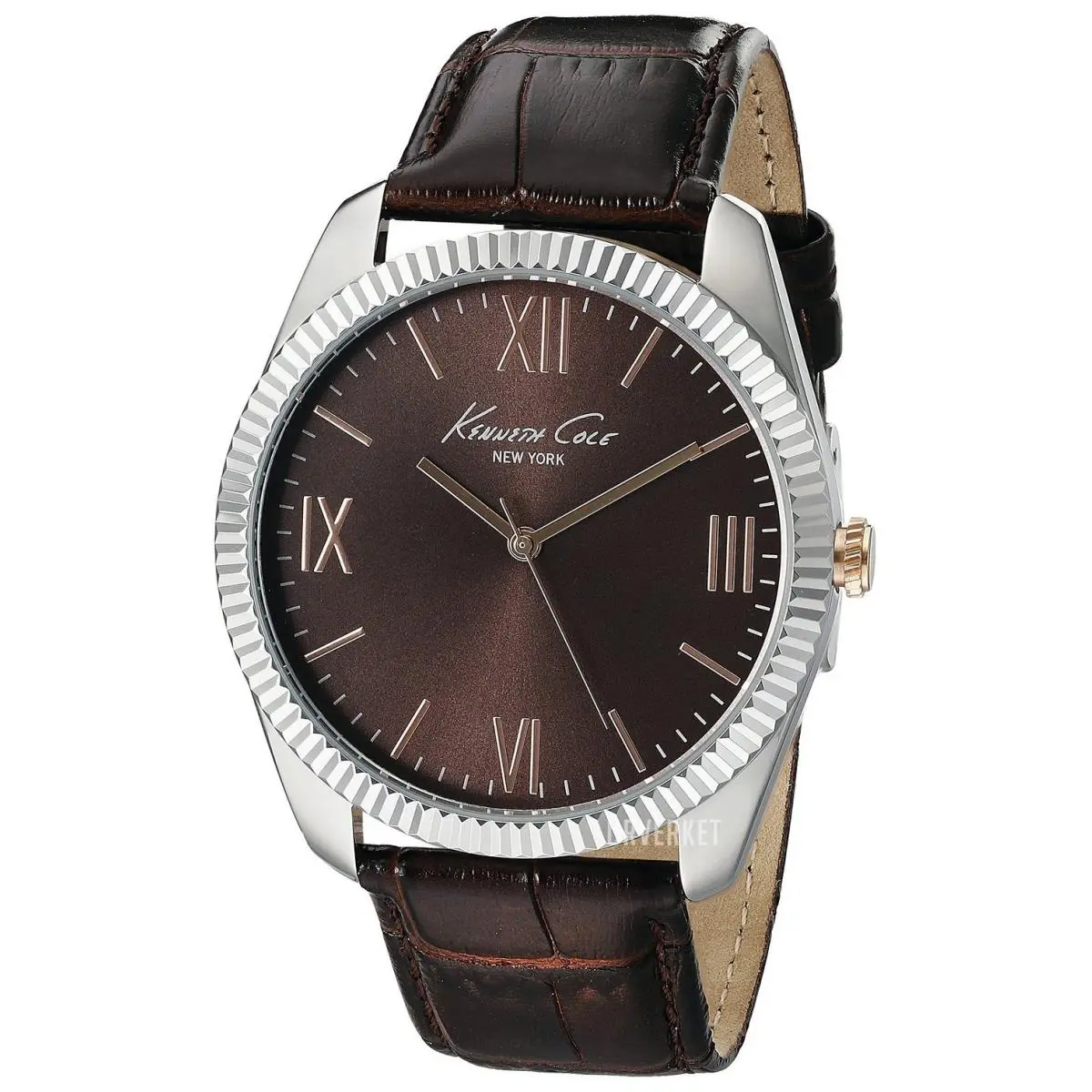 Kenneth Cole Men`s Brown Leather Band Watch 10019681